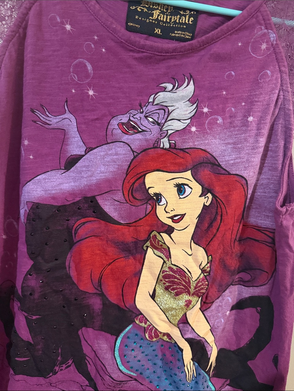 Hot Topic Purple Ariel & Ursula Graphic Women’s Tank